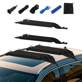 Inflatable Soft Roof Rack Bars, 37.6-Inch Universal Car Roof Rack Pads, 88LBS Loading Luggage Kayak Carrier with 2 Tie-Down Straps & Ropes