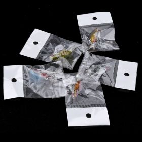 5pcs Fishing Lures With Leather; Artificial Hard Crankbait With 3D Eyes For Freshwater And Saltwater (My Quantity: 5pcs With OPP Bag)