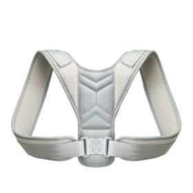 Back Posture Corrector Belt Adjustable Clavicle Spine Back Shoulder Lumbar Men Women Posture Correction (Color: Grey, size: XL)