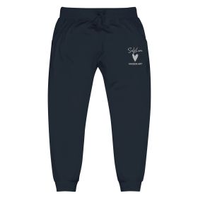 Self Love Unisex fleece sweatpants with Embroidery fashion sweatpants (Color: Navy Blazer, size: S)
